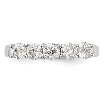 14K White Gold Diamond Wedding Band