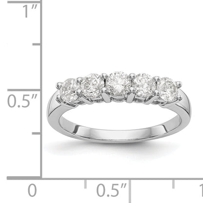 14K White Gold Diamond Wedding Band
