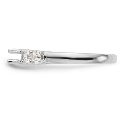 14K White Gold 5 Stone Diamond Engagement Ring