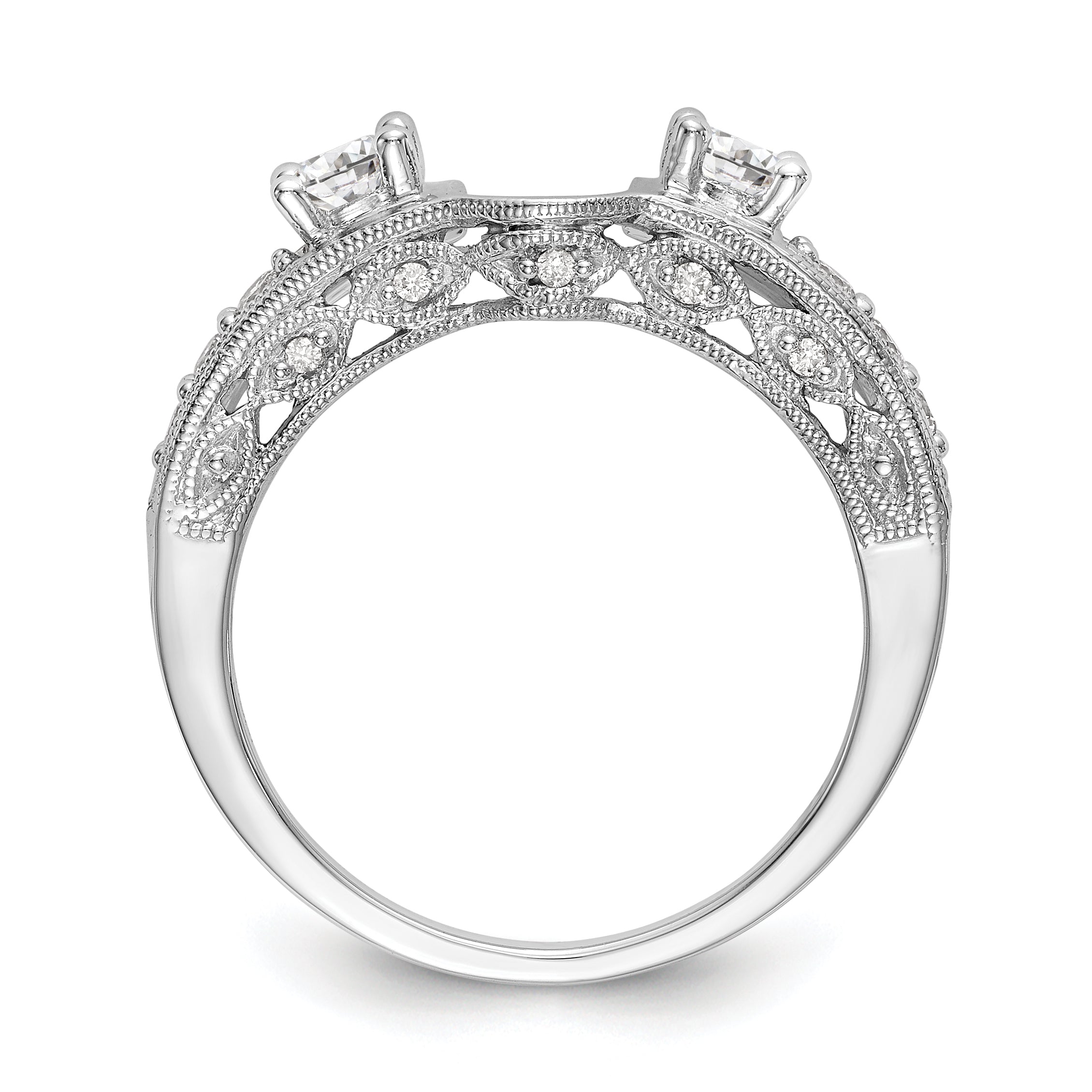 14K White Gold Diamond Wrap