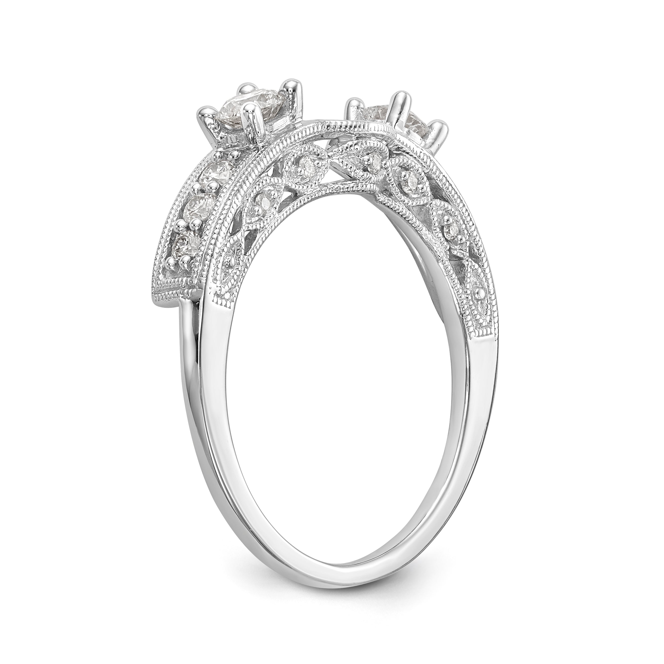 14K White Gold Diamond Wrap