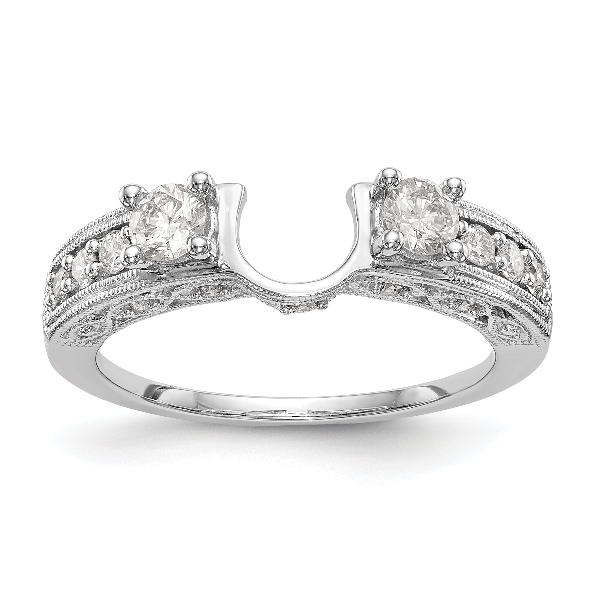 14K White Gold Diamond Wrap