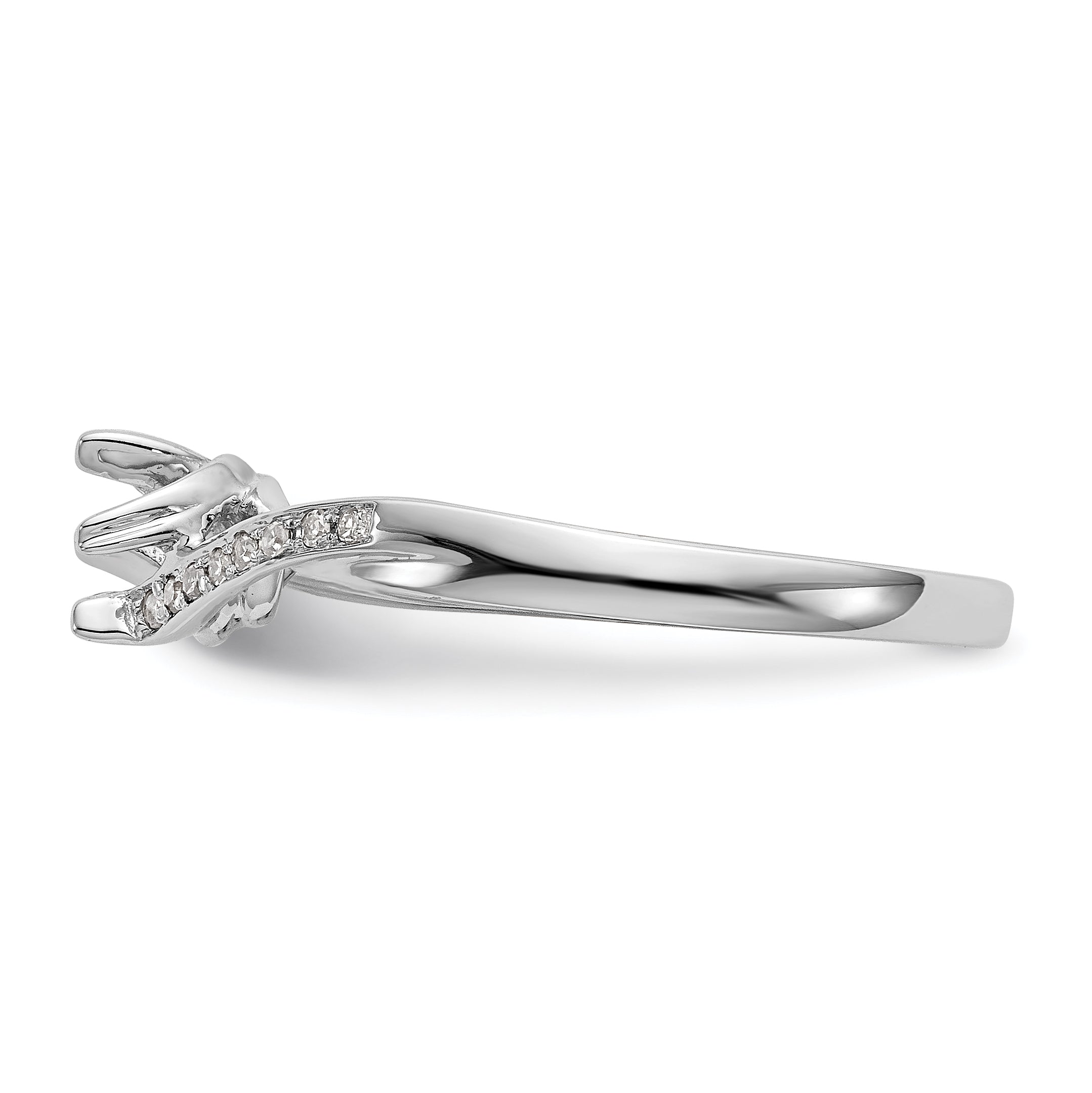 14K White Gold Simulated Diamond Promise/Engagement Ring