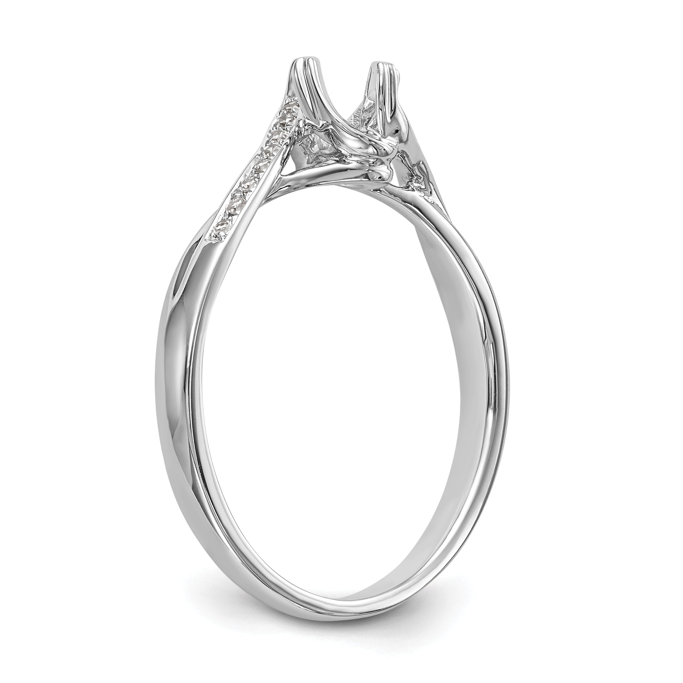 14K White Gold Simulated Diamond Promise/Engagement Ring