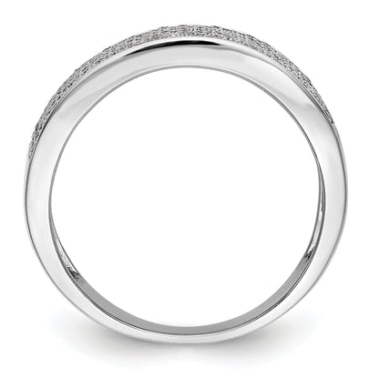 14K White Gold Micro Pave Diamond Band