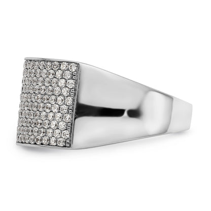 14K White Gold Micro Pave Diamond Band