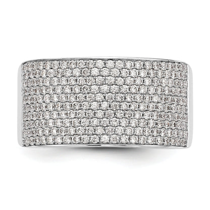 14K White Gold Micro Pave Diamond Band