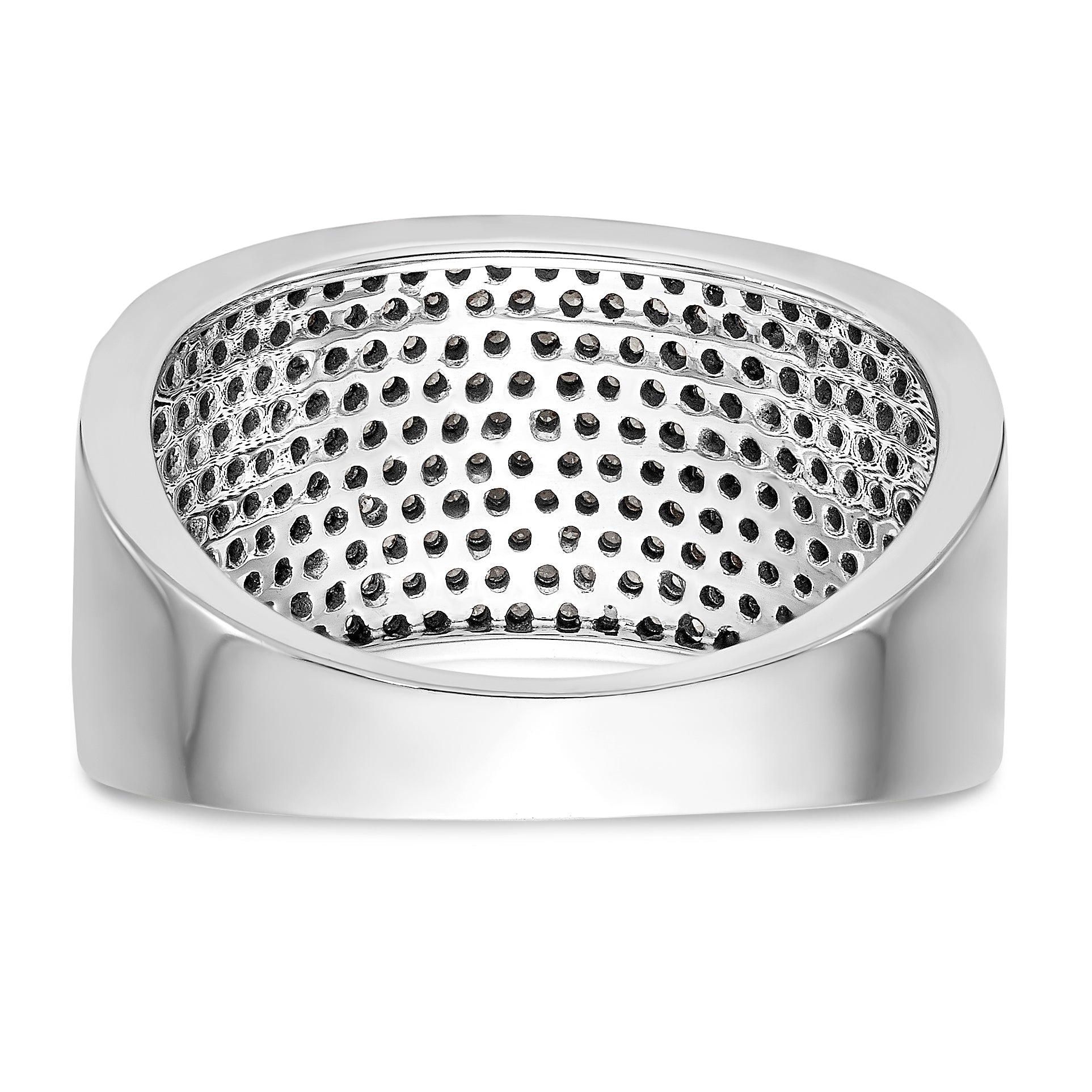 14K White Gold Micro Pave Diamond Band