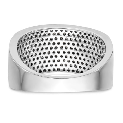 14K White Gold Micro Pave Diamond Band