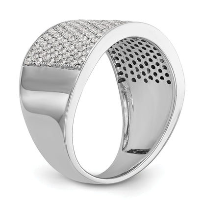14K White Gold Micro Pave Diamond Band