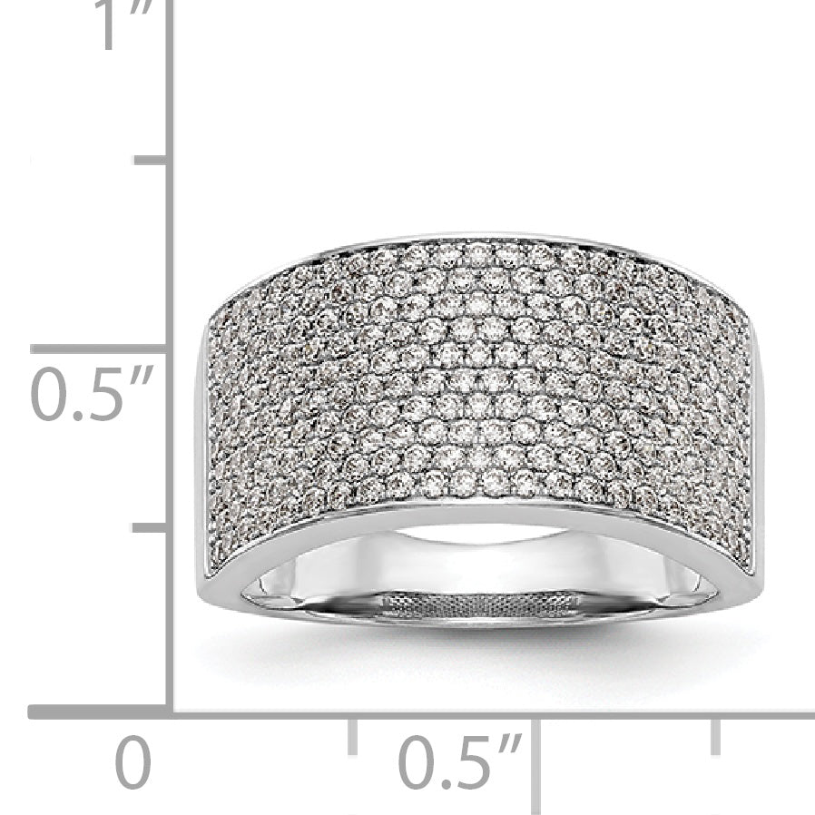 14K White Gold Micro Pave Diamond Band