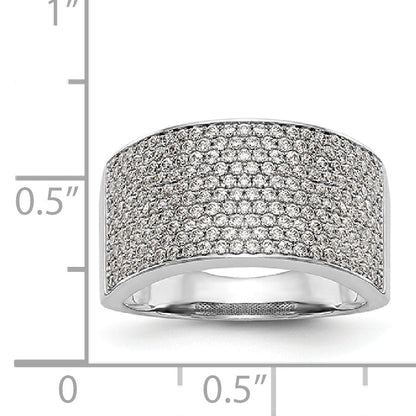 14K White Gold Micro Pave Diamond Band