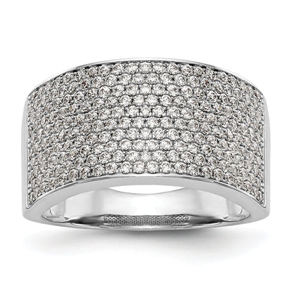 14K White Gold Micro Pave Diamond Band