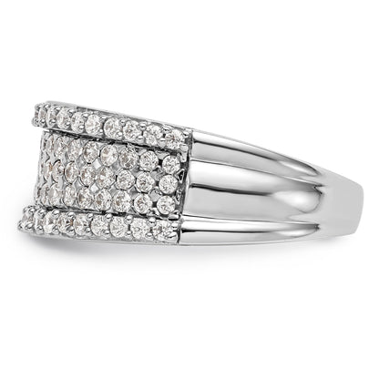 14K White Gold Diamond Band
