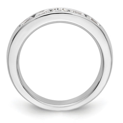 14K White Gold 5 Stone Diamond Channel Band