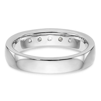 14K White Gold 5 Stone Diamond Channel Band