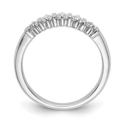 14k White Gold AA Diamond 5 Stone Ring