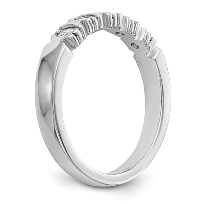 14K White Gold 5 Stone Diamond Band