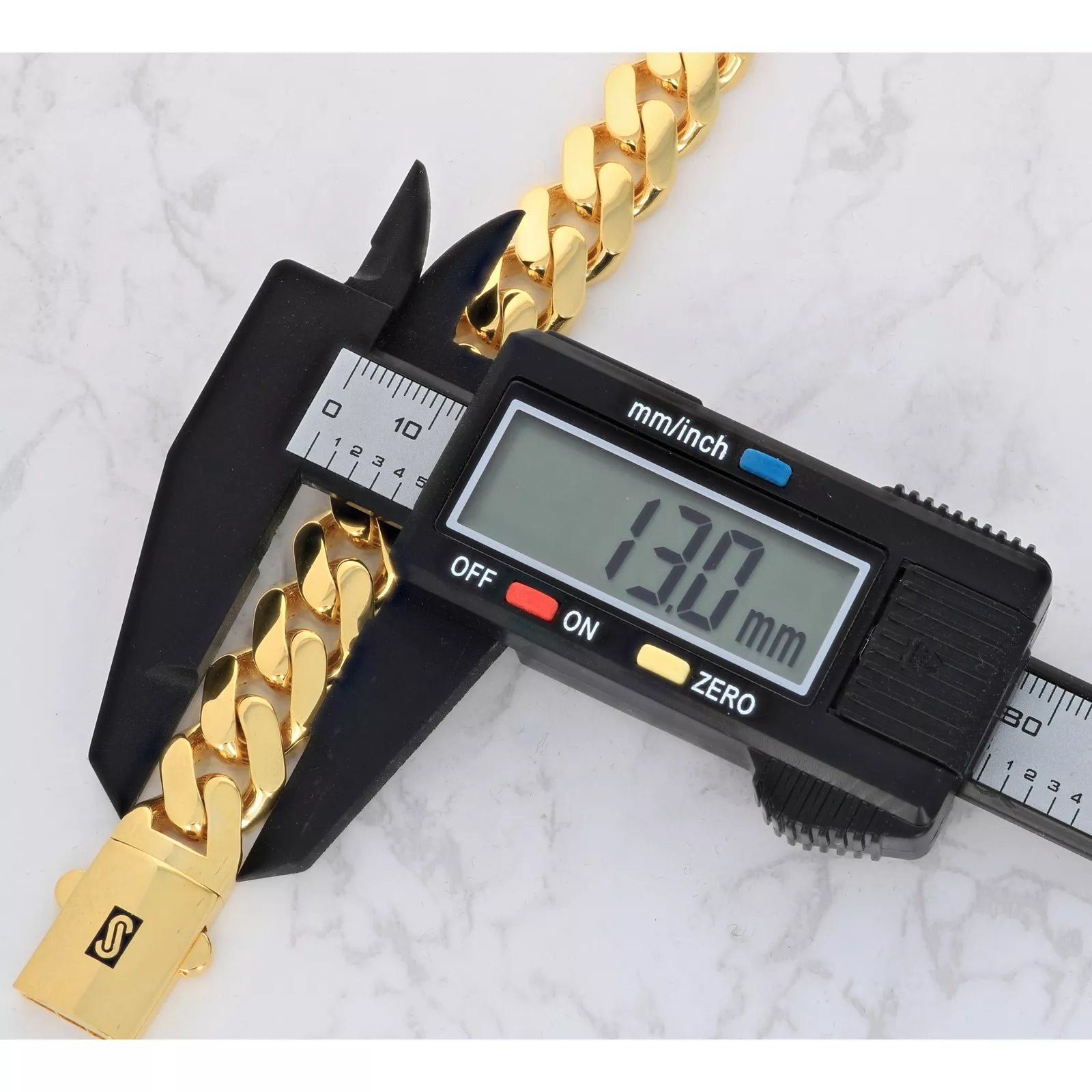 10k Yellow Gold Royal Monaco Miami Cuban Link 13mm Chain Bracelet w Box Clasp 8"