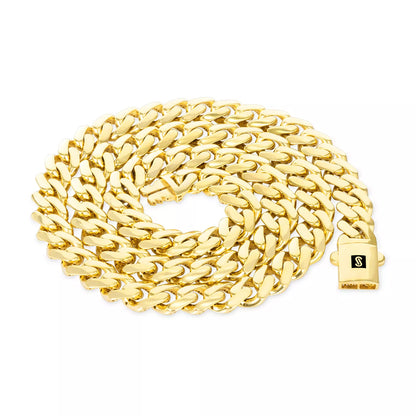 14k Yellow Gold Royal Monaco Miami Cuban Link 11mm Chain Bracelet w Box Clasp 8"