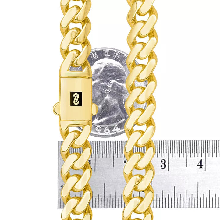 10k Yellow Gold Royal Monaco Miami Cuban Link 9mm Chain Bracelet Box Clasp 7.5"