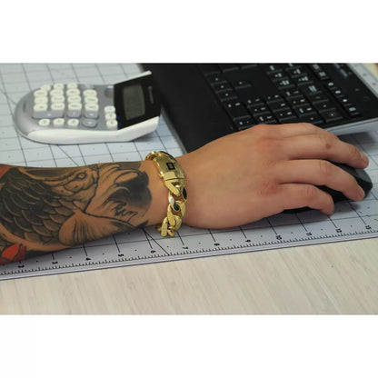 14K Yellow Gold Miami Cuban 15mm Royal Monaco Link Chain Bracelet 8" 8.5" 9"