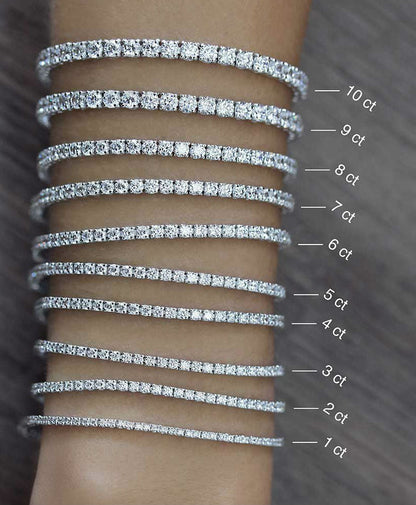 2.0 ct. tw. Classic Four-Prong Natural Diamond Tennis Bracelet in 18K White Gold