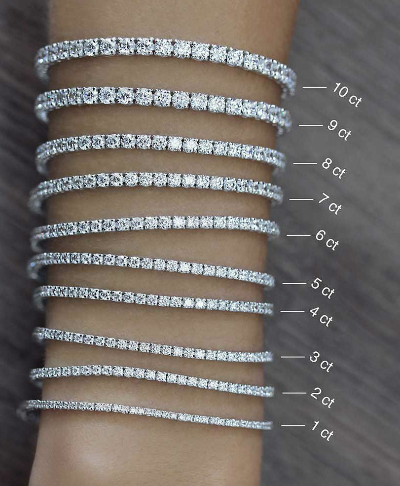 3/4 ct. tw. Classic Four-Prong Natural Diamond Tennis Bracelet in 10K Rose Gold