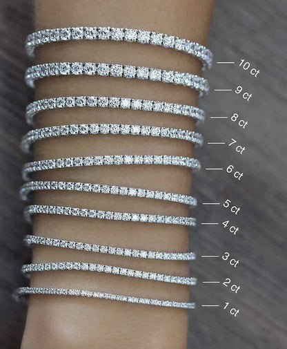 2 ct. tw. Four-Prong Lab-Diamond Tennis Bracelet in 14k White Gold