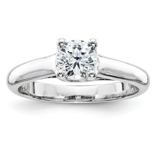 14k White Gold A Diamond solitaire ring