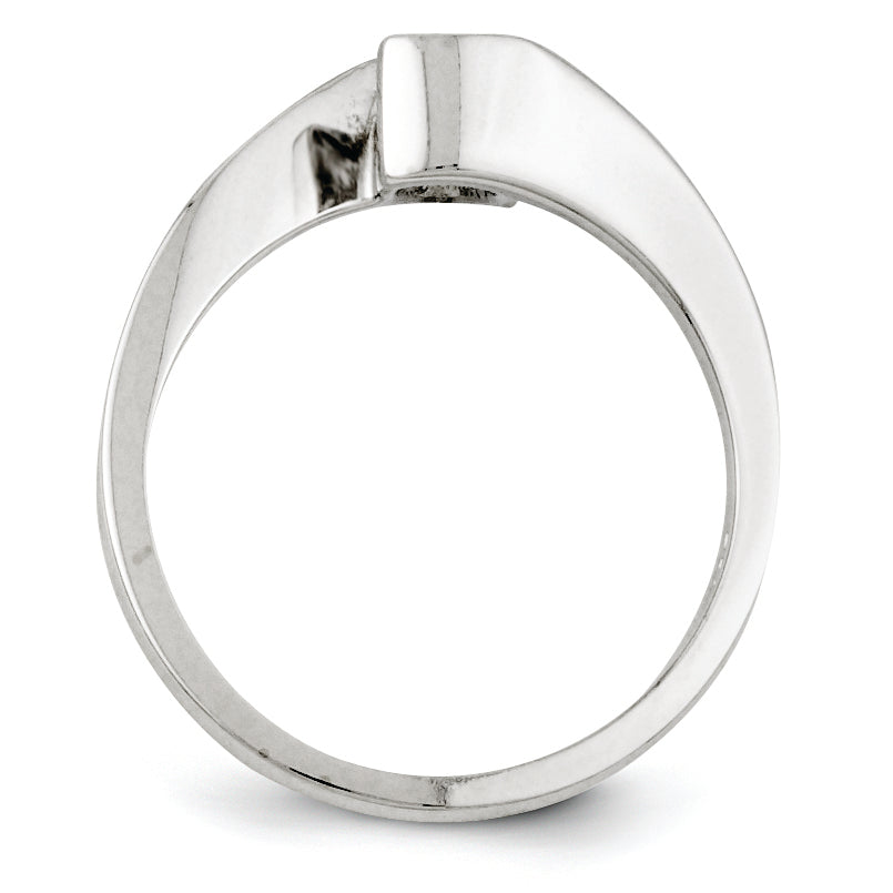 14k White Gold A Diamond solitaire ring