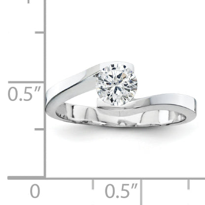 14k White Gold A Diamond solitaire ring