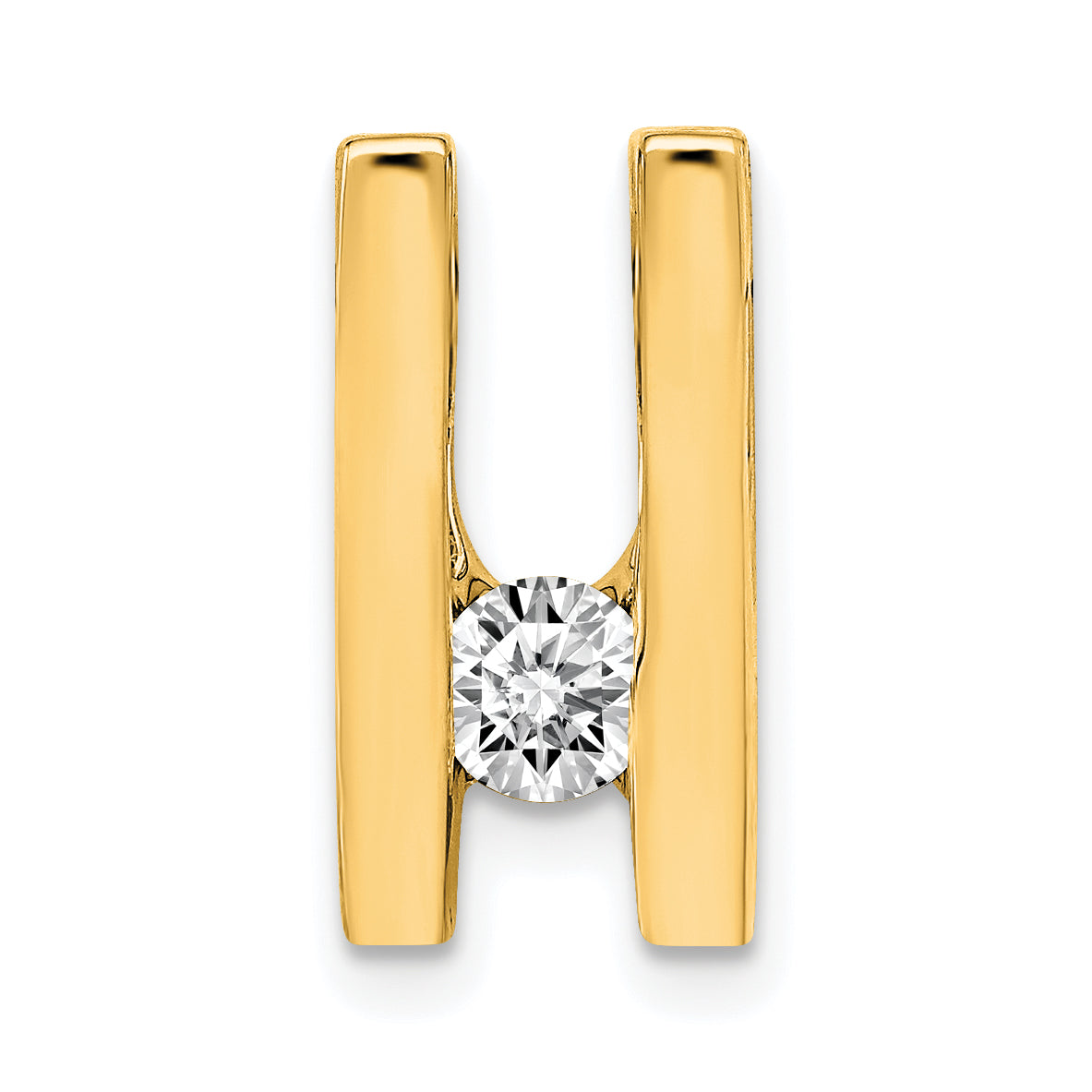 14k AA 4.1mm Diamond Slide