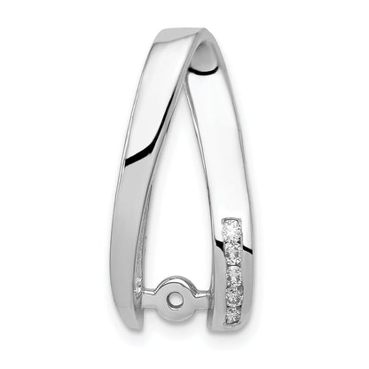 14k White Gold AA Diamond Peg Slide