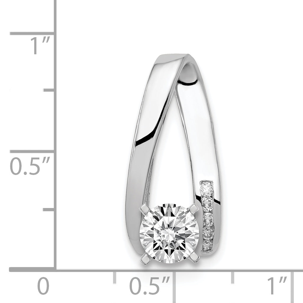 14k White Gold AA Diamond Peg Slide
