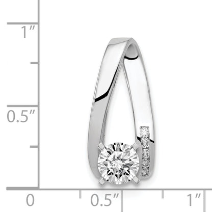 14k White Gold AA Diamond Peg Slide