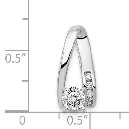 14k White Gold A Diamond Peg Slide