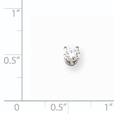 14k White Gold A Diamond earring