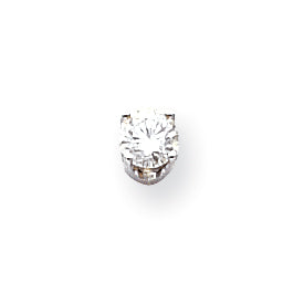 14k White Gold A Diamond earring