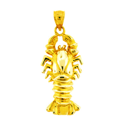 14K Gold 26MM Lobster Pendant