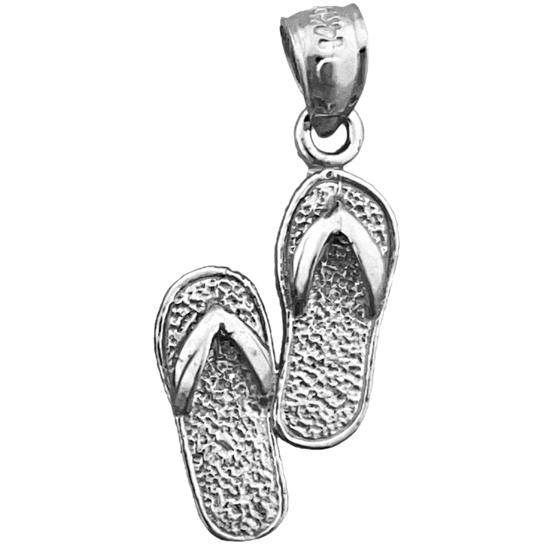 14K Gold 3D Flip Flops Charm