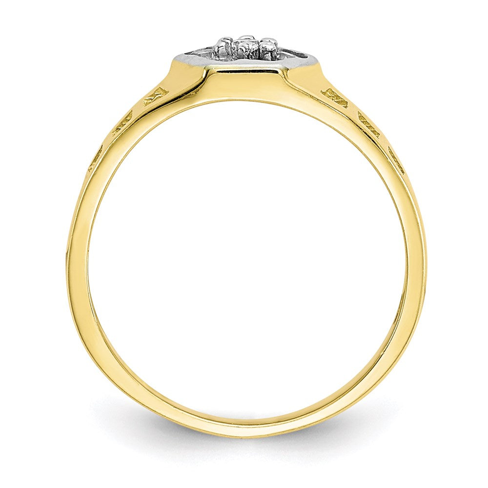 10k yellow gold cz childs ring 10c1150