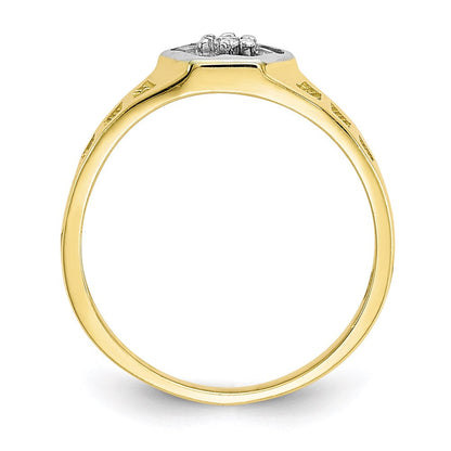 10k yellow gold cz childs ring 10c1150
