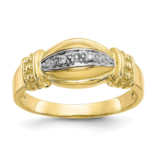 10k yellow gold fancy cz ring 10c1165