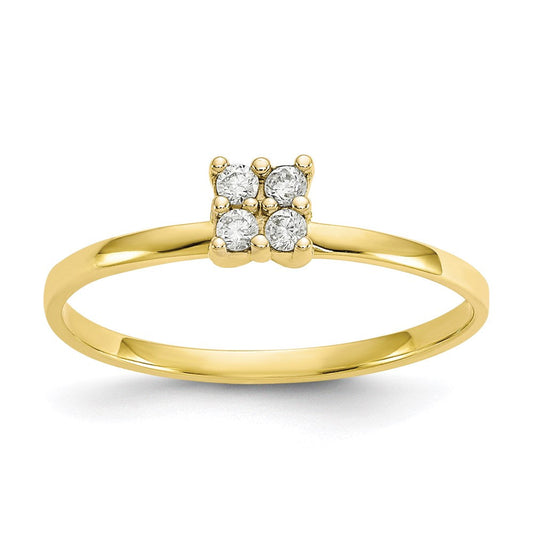 10k yellow gold cz promise ring 10c1169