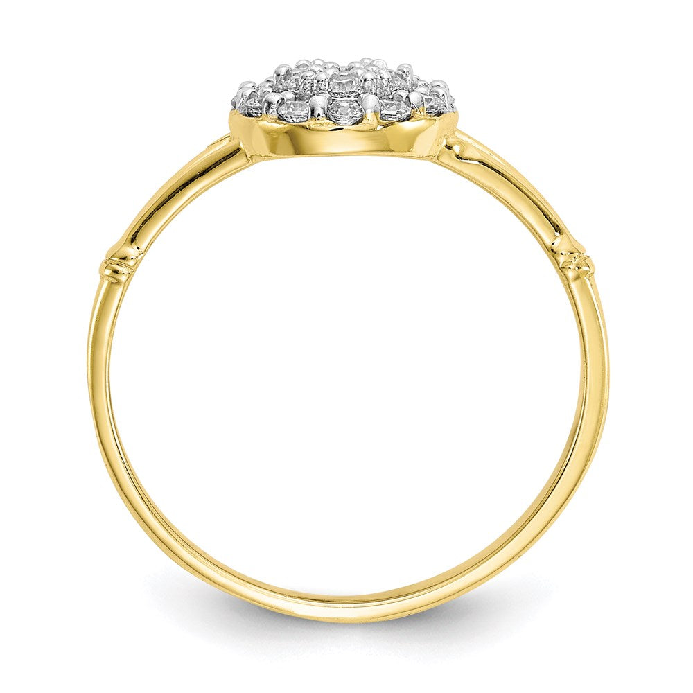10k yellow gold cz cluster ring 10c1172
