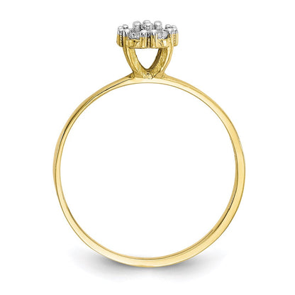 10k yellow gold cz cluster promise ring 10c1175