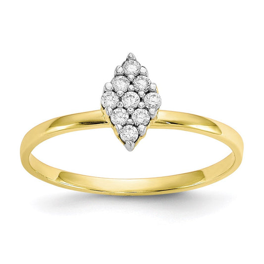 10k yellow gold cz promise ring 10c1176