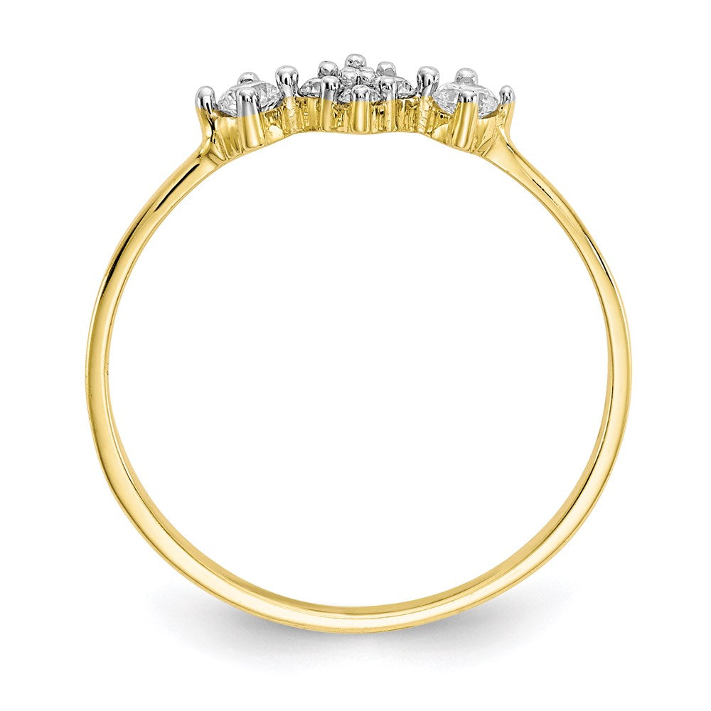 10k yellow gold cz ring 10c1178