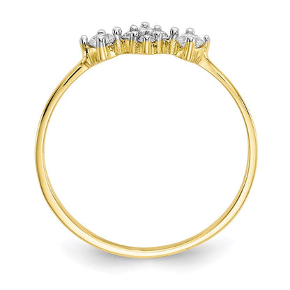 10k yellow gold cz ring 10c1178